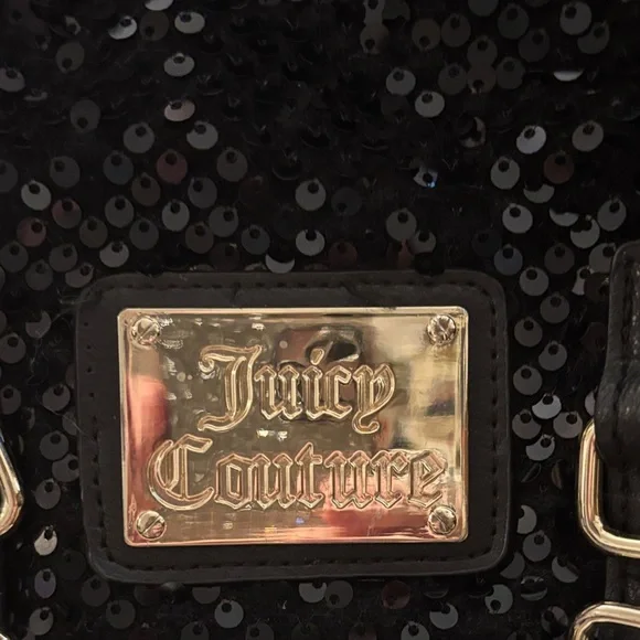 Juicy Couture Black Sequin Backpack with Buckles - Picture 2 of 8